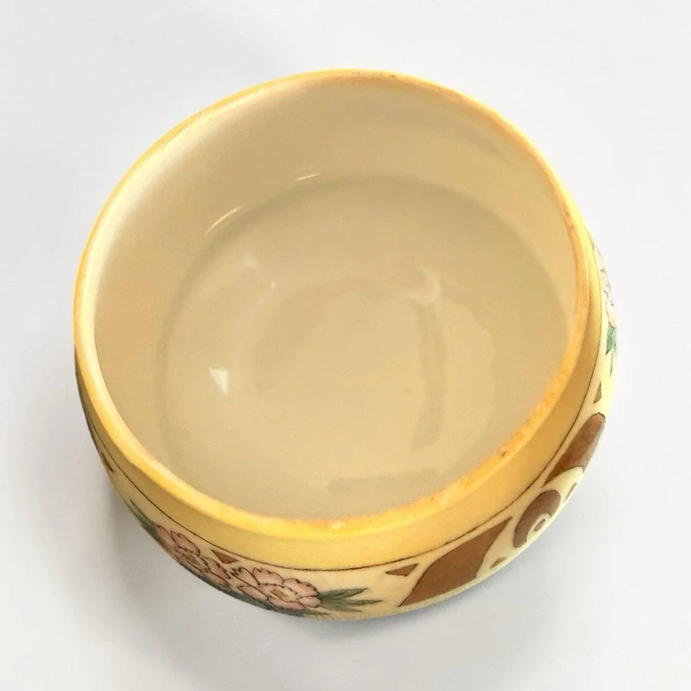 Vtg Vignaud Limoge Porcelain Vanity Tray Dresser Set Gold Floral Art Nouveau